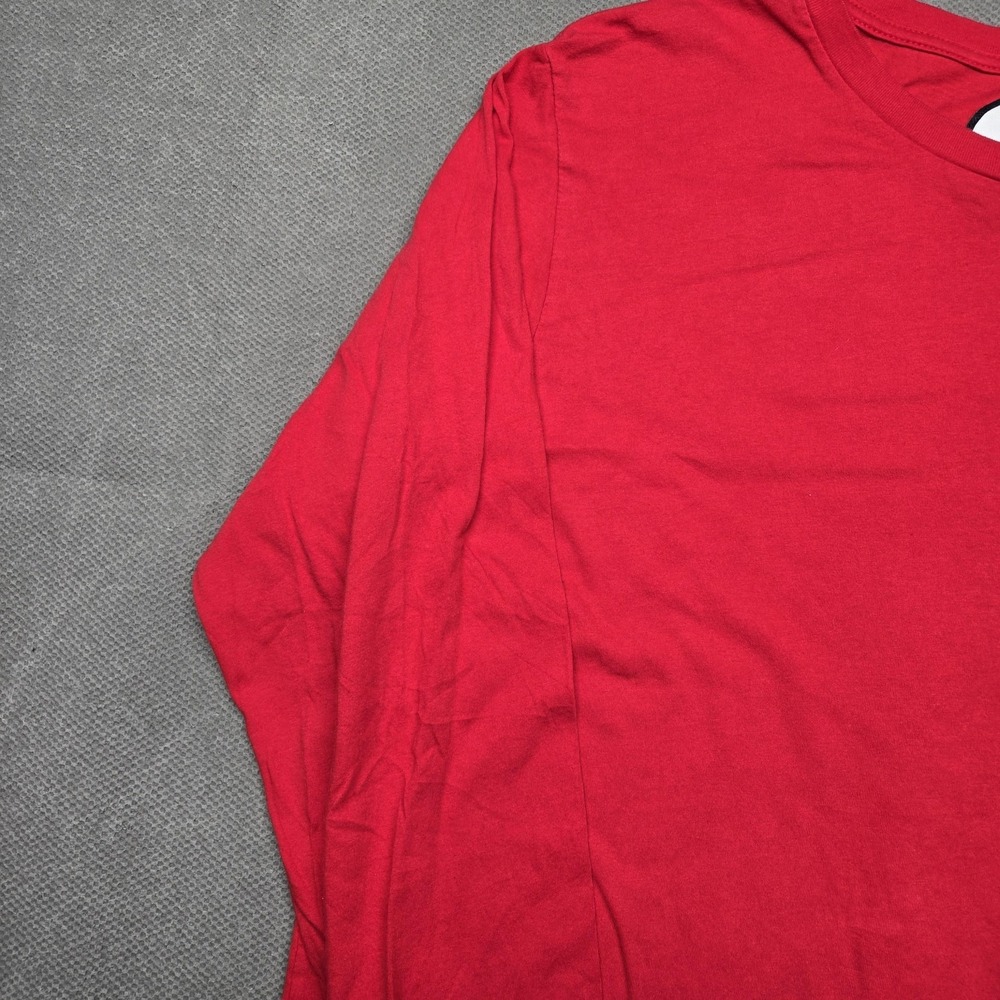 Supreme Shirt Mens XL Red Long Sleeve Social‎ Anxiety Embroidered Logo Tee - Picture 4 of 16